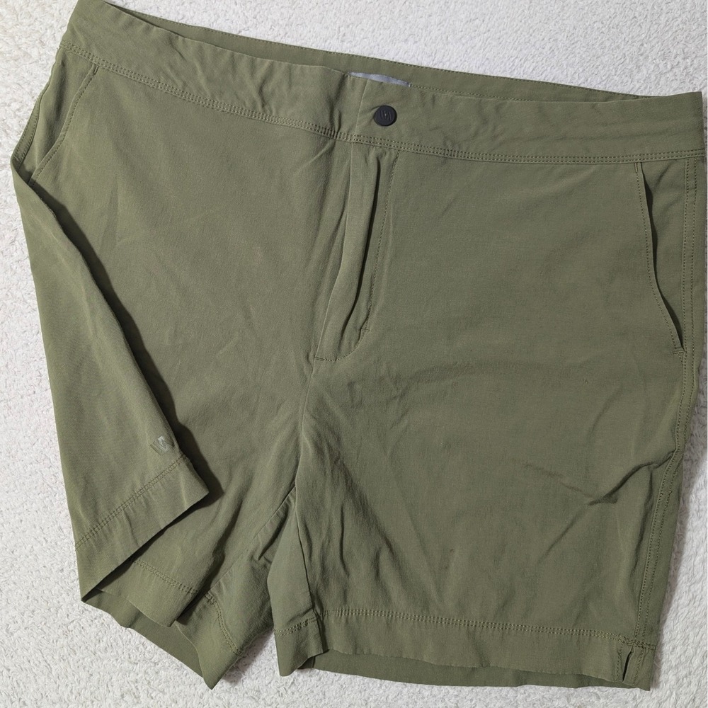 VRST Shorts Mens‎ 38/7 Olive Green Stretch Casual Active MAX100436